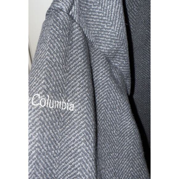 Columbia  Pullover Size Large Black Herringbone Pockets Mock Neck - Picture 5 of 8